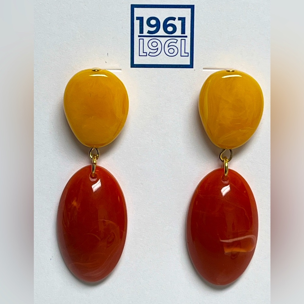 1961 Italy Resin Earrings NWT